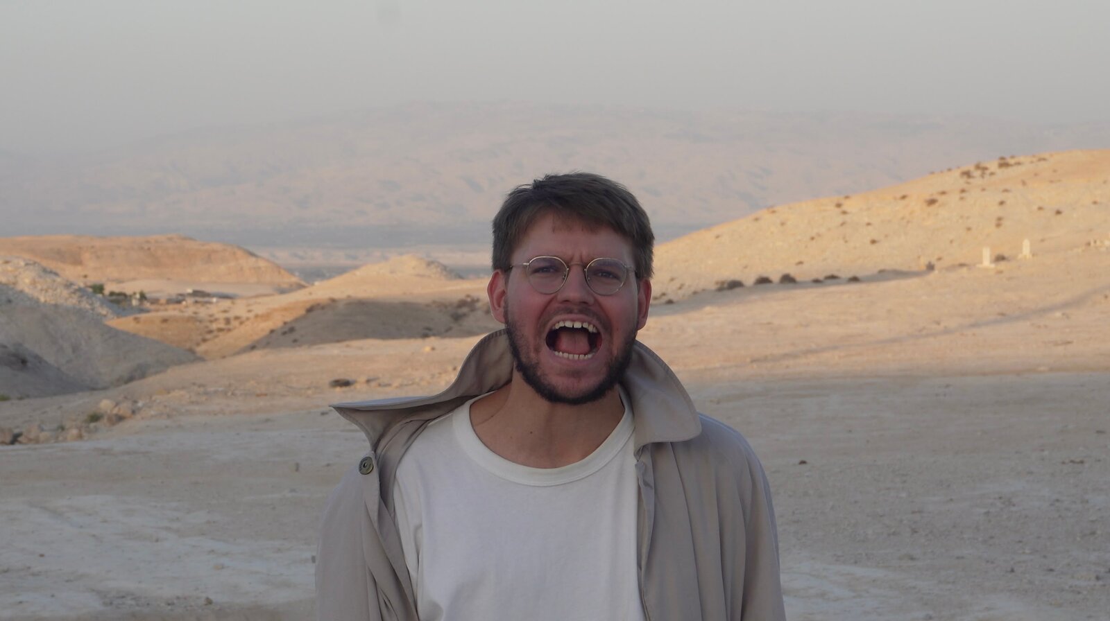 Getting Lost still — a shout in the desert near Jericho